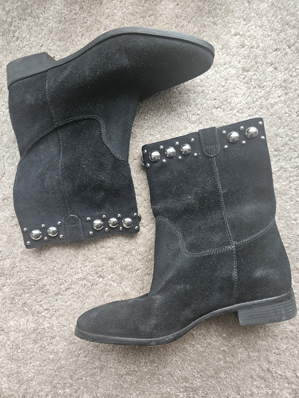 Michael Kors Women's Black Suede Studded Boots